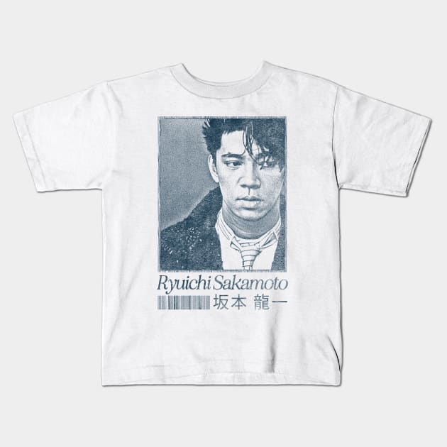 Ryuichi Sakamoto /// Original Fan Artwork Kids T-Shirt by unknown_pleasures